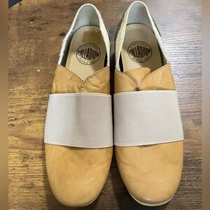Palladium Tan Leather Slip-On Sneakers with Elastic Band